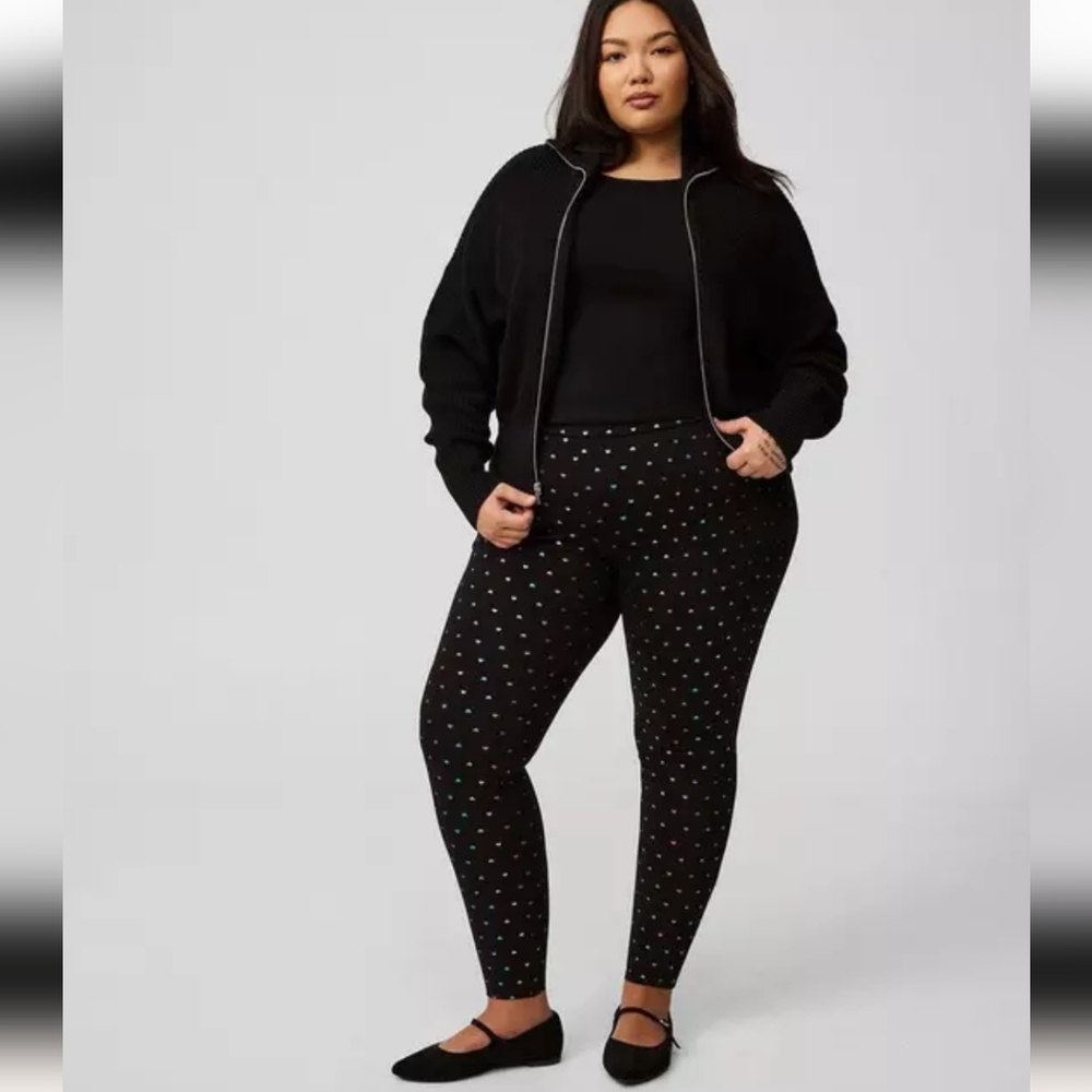 Torrid Plus Size Women's Heart Leggings Pants - Size 2
